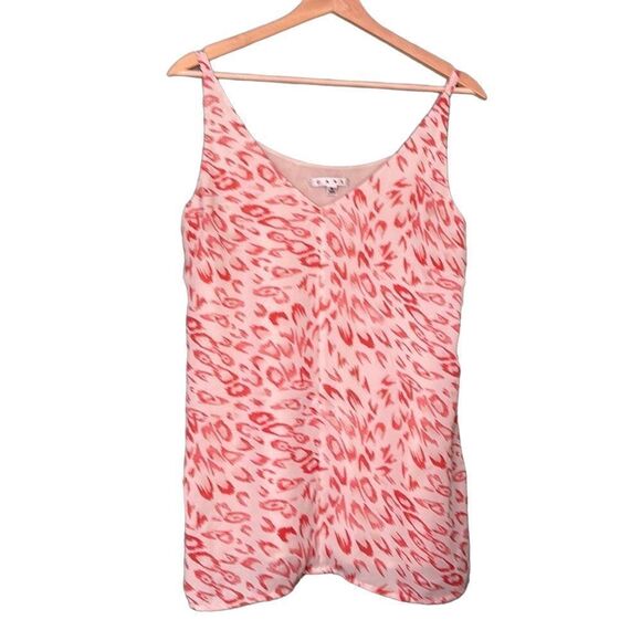 CAbi coral leopard print tank top adjustable straps lined small chiffon - Picture 8 of 8